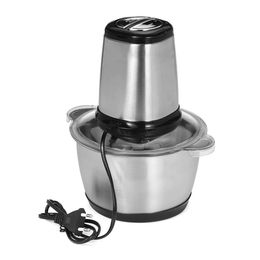 FreeShipping 500W 2L Stainless Steel Electric Automatic Multifunctional household electric meat grinder Household Mincer Food Chopper