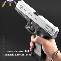 -1344Shell lanciando Glock Glock Soft Bullet Pistol con torcia tattica Red Dot Sight Model Toy Gun Boys Giocattoli Regali di compleanno