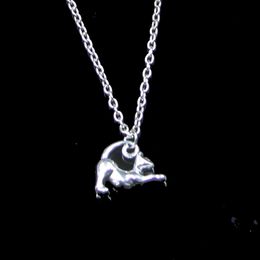 Fashion 15*18mm Lazy Cat Pendant Necklace Link Chain For Female Choker Necklace Creative Jewelry party Gift