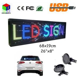 Display 12V Car WIFI LED Board Multicolor 26"" Programmable Scrolling Message Indoor P5 Full Colour Sign1