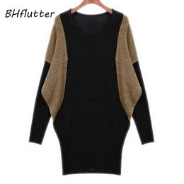 BHflutter Women Sweater New Long Sleeve Batwing Computer Knitting Sweaters Women's Autumn Winter Pullovers Casual Tops Tees 201023