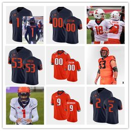 Custom Illinois Fighting Illini Football Jersey 57 Evan Kirts 24 Nick Fedanzo Quinton McCoy Tyler Strain Casey Washinqton Kionte Curry Dylan Rosiek Zachary Barlev