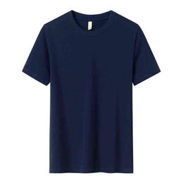 Popular short sleeve 2022 slim round neck pure Colour half sleeve cotton bottomed shirt top shirt T-shirt custom short sleeve G220223