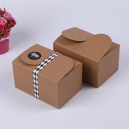 500pcs/lot White/Black/Brown Kraft Paper Boxes Baking Food Carton Box Gift Boxes Mooncake Chocolate Packaging