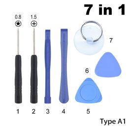 7 in 1 Multifunctional magnetism Repair Opening Tools Kit Pry Tool With 0.8 Pentalobe 1.5 Phillips For iPhone Samsung Galaxy