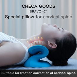 CHECA GOODS neck pillow bedding pillows S-type Slow rebound cervical traction Orthopaedic Pillow for Neck Pain Sleeping pillows LJ200821
