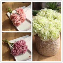 6 Colour Artificial Rose Flowers Peony Bouquet for Wedding Decoration 5 Heads Peonies Fake Home Decor Silk Hydrangeas Flower