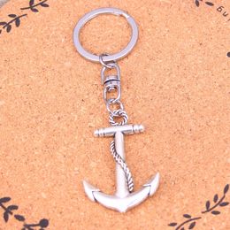 Fashion Keychain 44*30mm anchor sea Pendants DIY Jewellery Car Key Chain Ring Holder Souvenir For Gift