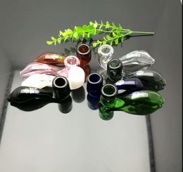 Coloured curved glass ribbon pipe IN STOCK bubbler smoking pipe water bong