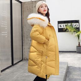 New Arrival Winter Jacket Women Korean Style Hooded Thicken Fur Female Outwear Parka Long Coat Cotton Padded Loose 201031