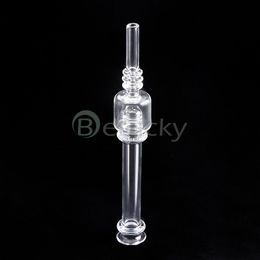 Newest 6.0 Inch Quartz Dab Straw Dab Tool Quartz Tip For NC Quartz Tip For Glass Bongs Dab Rigs Water Pipes