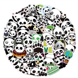 50pcs/Lot Wholesale Hotsale Panda Stickers Waterproof No-duplicate Animals Sticker For Laptop Luggage Notebook Car Decals