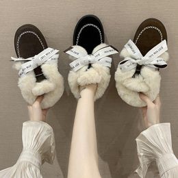 Hot Sale-2020 Fashion Bowknot Ladies Warm Cotton Winter Boots Light low Snow Boots For Women Platform Ankle Comfortable Women Shoes