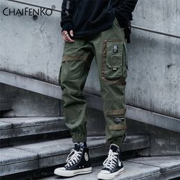 CHAIFENKO Hip Hop Cargo Pants Men Fashion Harajuku Black Harem Pant Streetwear Joggers Sweatpant Multi-Pocket Casual Mens Pants LJ201104