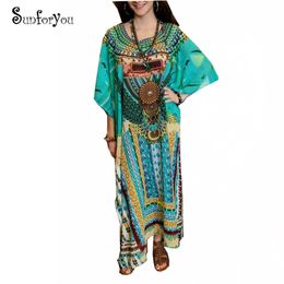 Print Cotton Plus size Beach Dress Sarong Sarong Beach Cover up Women Tunic Robe de Plage Swimsuit cover up Beachwear T200324