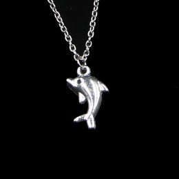 Fashion 23*13mm Lovely Dolphin Pendant Necklace Link Chain For Female Choker Necklace Creative Jewelry party Gift