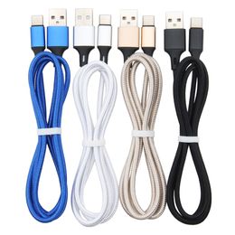 Nylon 1m 2m 3m USB Cables Fast Charging Data Sync Phone Cable Micro Type C Charger for Universal Cellphones