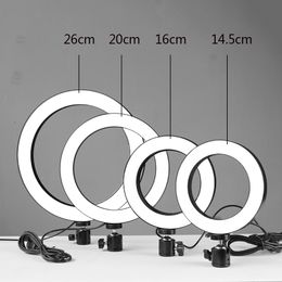 26cm/20cm/16cm Three Kinds Of Ring Light Lamp Table Dimmable LED Ring light Kit For Makeup YouTube Video Shooting With USB Plug