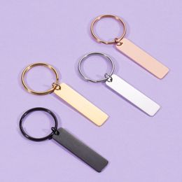 Handmade Stainless Steel Pendant Key Rings Keychains For Women Men Jewelry Bag Decor Tag Fashion Accessories