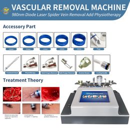 Lazer 980 Nm Vascular Removal Machine 980Nm Diode Laser Varicose Removing Line Veins Nails Fungus Treatment Equipment