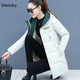 Orwindny Women Thicken Parkas Hooded New Winter Coat Women Plus Size S-3XL Wadded Jacket Long Parka Gilrs jaqueta feminina 201103