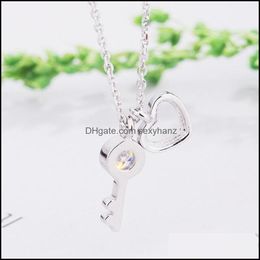 Pendant Necklaces & Pendants Jewellery 925 Sterling Sier Heart Key Necklace Drop Delivery 2021 Ji4Ps