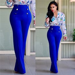Coloured Fashion Women Spring Summer Party Mid Waist Slim Fit Solid Stretchy Bell Bottom Flare Trousers Wide Leg Palazzo Pants 201223