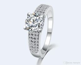 Wedding Rings Men Woman Korean Costume Jewelry Cubic Zirconia Gemstone Rings