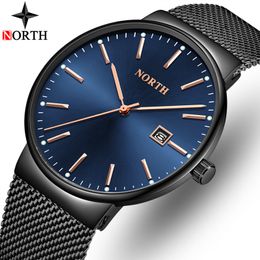 Business Mens Watches Fashion Luxury Quartz Watch Men Casual Slim Mesh Steel Waterproof Sport Wristwatch Man Clock