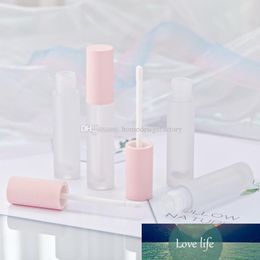 5ML Frosted Round Lipgloss Bottles with Pink Cap Empty Lip Gloss Packaging Containers Wholesale Lip Oil Tube