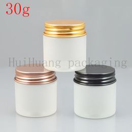 100pcs 30g empty frosted cosmetic container jars for cream packaging,1oz ointment tin containers,cream box can salve