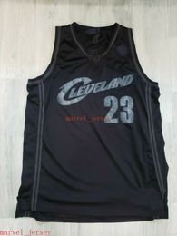 Custom Stitched Rare LeBron James Black Jersey XS-6XL Mens Throwbacks Basketball jerseys