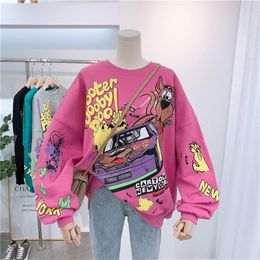 Women Hoodies sweatshirt Oversized Streetwear Sweatshirt Harajuku Kawaii Anime Hoodie Winter Cool Pullover Casual White Top 201211