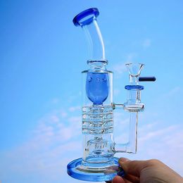Heady Torus Hookah Thick Glass Bongs Inverted Showerhead Water Pipes Ratchet Barrel Percolate Perc Oil Dab Rigs 14mm Female Joint With Bowl