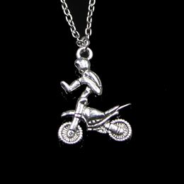 Fashion 29*23mm Motorcycle Motorcross Pendant Necklace Link Chain For Female Choker Necklace Creative Jewelry party Gift
