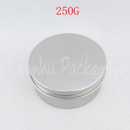 250G Round Aluminium Cans , 250CC Mask / Lip Cream Eye Packaging Jar Empty Cosmetic Container ( 12 PC/Lot )
