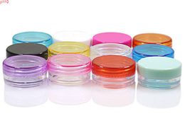 1000 pieces/lot 2g jar mini sample refillable cosmetic cream empty powder lip blam jargoods