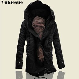 New Men Padded Parka Cotton Coat Winter Hooded Jacket Mens Fashion large size Coat Thick Warm Parkas Black army green 6XL 201214