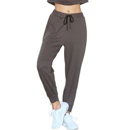 Loose Harem Pants Women Elastic Waistband with Drawstring Thin Ankle-length Trousers Running Sports Quick Dry Solid Pants Femme 201106
