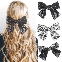 Big Hair Bows for Women Hair Clips New Print Hairpins Knot Barrettes Fashion Hair Accessories