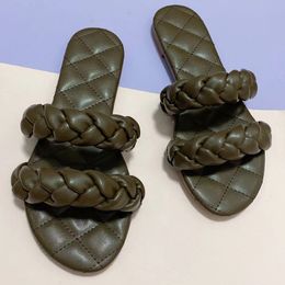 2021 i più nuovi sandali piatti in morbida pelle scarpe da donna diapositive scarpe da donna con scatola spedizione gratuita 35-42