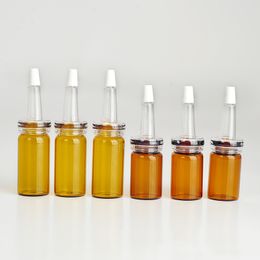 Wholesale 100 Pieces 10ML 15ML Amber Glass Portable Perfume Bottle With Dropper&Empty Cosmetic Case For Traveller