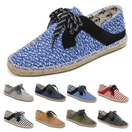 canvas shoes breathable straw hemp rope mens womens big size 36-44 eur fashion Breathable comfortable black white green Casual nine 78