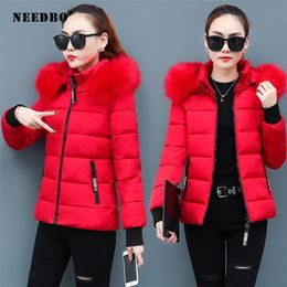 Winter Jacket Women Coat Fur Collar Parka Mujer Ladies Puffer Coat Women Elegant Casaco Loose Clothing Warm Coat Women Outwear 201217