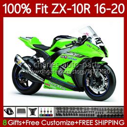 OEM Fairings For KAWASAKI NINJA ZX-10R ZX 1000 CC 10 Light Green R 2016 2017 2018 2019 2020 105No.94 ZX1000 C ZX 10R 1000CC 16-20 ZX-1000 ZX10R 16 17 18 19 20 Injection Body