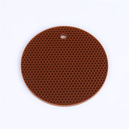 Round Heat Resistant Silicone Mat Drink Cup Coasters Non-slip Pot Holder Table Placemat Kitchen Accessories JJB14095