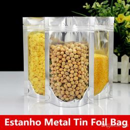 10x15cm Capacity Big Aluminum Foil Zip Lock Baking Packaging Stand Mylar Bags Smell Saver Laminating Heat Seal Showcase Baking Package