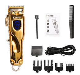 KM-2010 Hair Trimmer Cordless Hair Cutter Barber Hair Clipper 4 Lever Blade Adjustment LCD Display Beard Trimmer