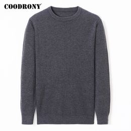 COODRONY Brand Sweater Men Autumn Winter Thick Warm Jumper Pure Colour Casual O-Neck Knitted Pullover Men Clothes Over Size Y1052 201117
