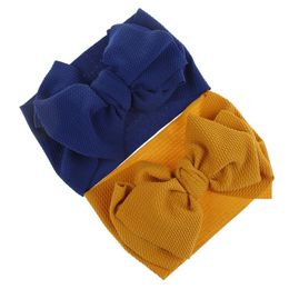 Big Bowknot Headbands for Baby Girls Large Bow Kids Headwraps Turban Solid Headwear Fashion Stretch Infant Newborn Hairband